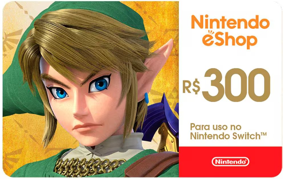 Gift Card Nintendo eShop R$300,00