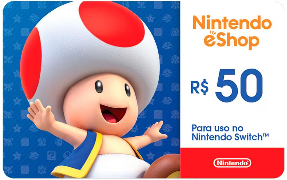 Gift Card Nintendo eShop R$50,00