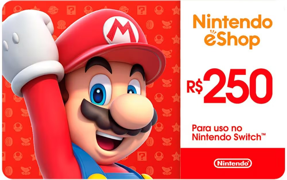 Gift Card Nintendo eShop R$250,00