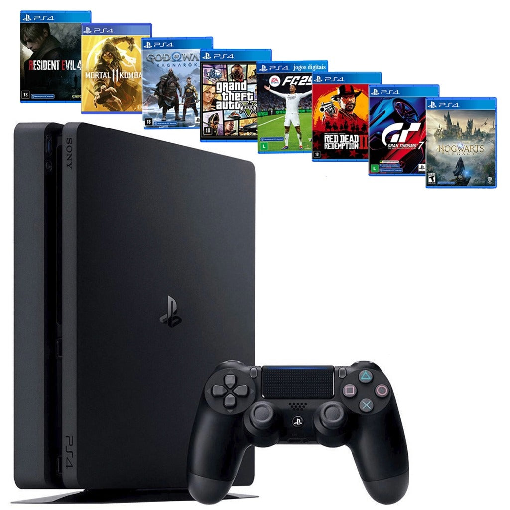 Sony Playstation 4 1000gb Ps4 Slim + 8 jogos